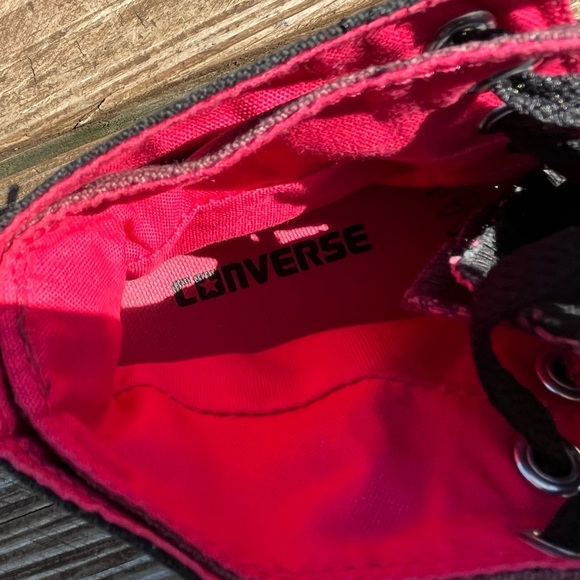 💕Black & hot pink fold down converse - Picture 10 of 12